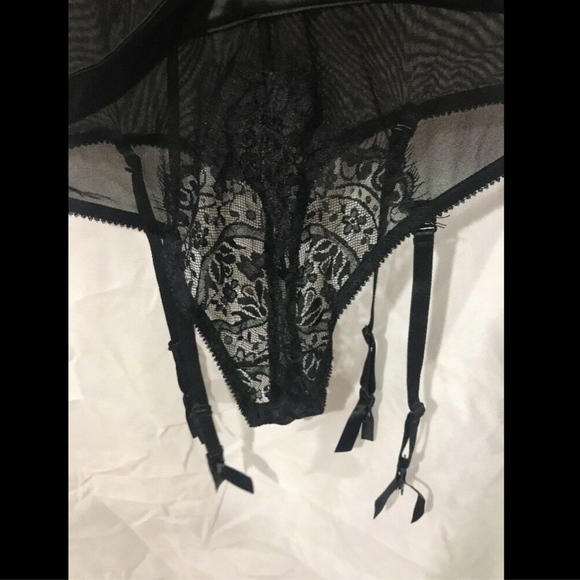 NEW Oh‎ La La Cheri Eyelash Curves Lace Teddy Bodysuit Black [Plus SZ 1X ] - Picture 6 of 8